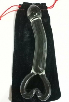 CENSAN Kalp Detayl Cam Dildo